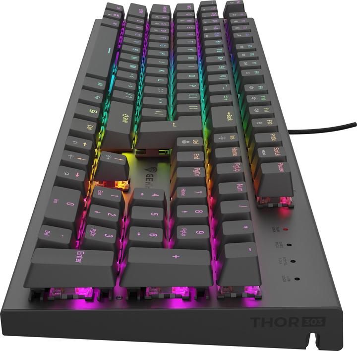 Actual product image Genesis THOR 303 | Mechanical Gaming Keyboard | Wired | US | Black | USB Type-A | Outemu Brown (US, Cable)