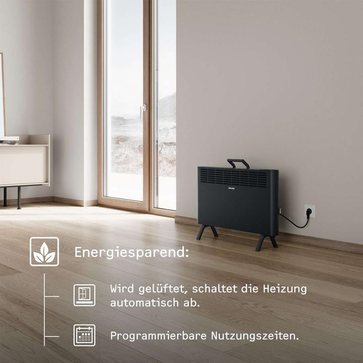 Produktbild Stiebel Eltron Elektroheizung engergiesparend, Standgerät CNS-B 2000 Plus LCD move, 2 kW für ca. 25 m², TÜV geprüft (2000 W)