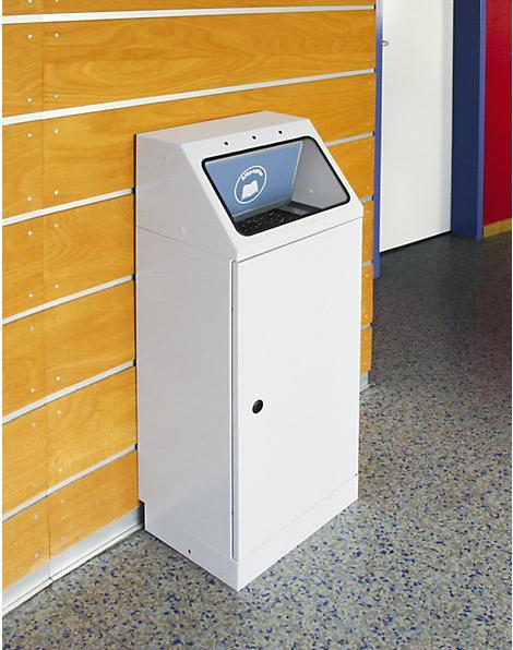 Image du produit Collecteur de tri auto-extinguible, capacité 45 l, trappe bleu pigeon. (45 l)