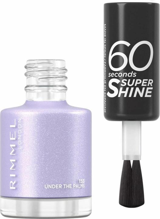 Actual product image Rimmel London 60 Seconds Super Shine 153-Under The Palms 8ml (153, Colour paint)