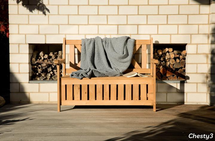 Image du produit Needs&Wants Gartenbank "Chesty3" mit Truhe u. Abdeckung, Tanne (braun)