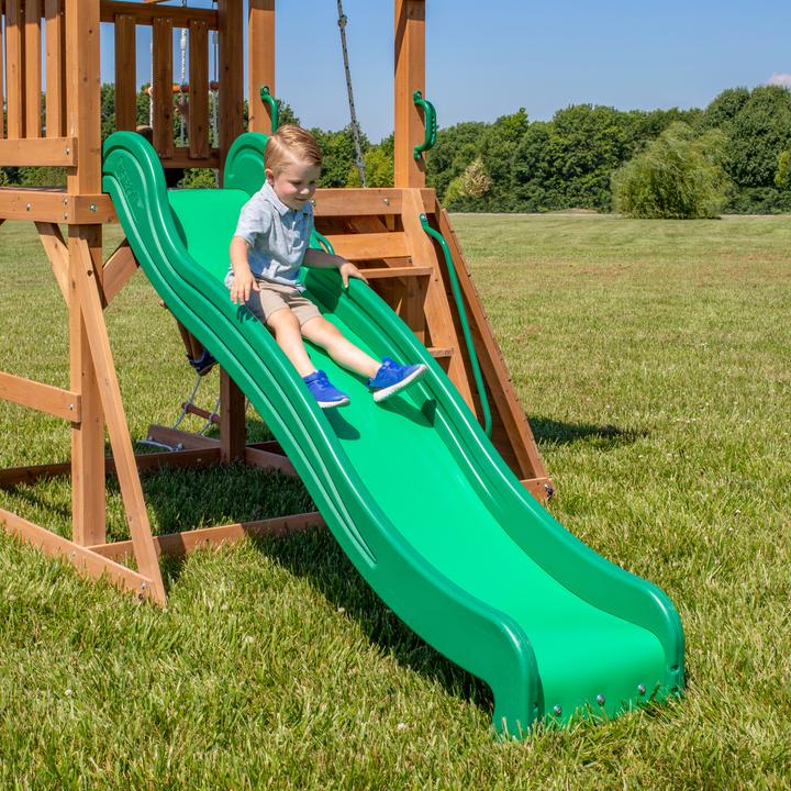 Produktbild Backyard Discovery Grayson Peak Spielturm mit Schaukeln, Rutsche und Kletterwand