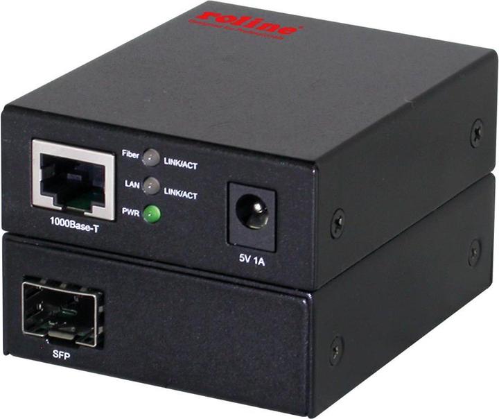 Roline 10/100/1000Base-T to Dual-speed Fiber Media Converter
