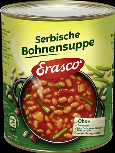 Actual product image Erasco Tinned Serbian bean soup (750 ml)