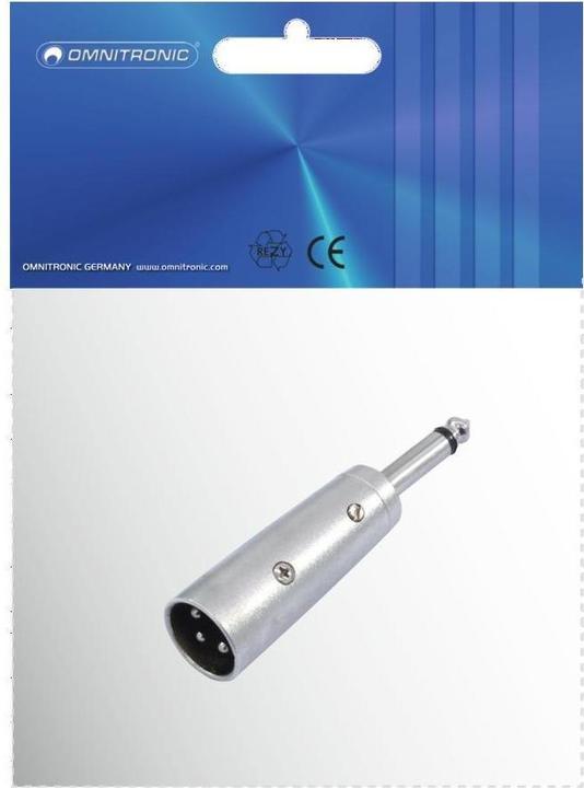 Actual product image Omnitronic Adapter XLR(M)/jack(M) mono