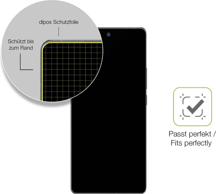 Actual product image Dipos Full Cover Screen Protector Matte (1 Piece, Vivo IQOO)