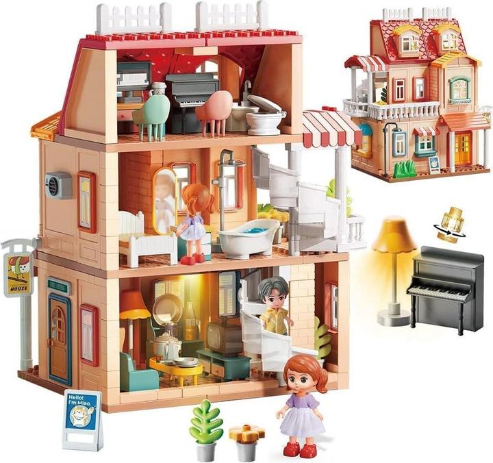 Produktbild Feelo FL1802 - 1802 Puppenhaus: Villa - grosse Klemmbausteine