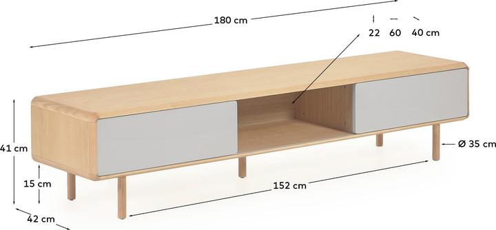 Immagine prodotto Kave Home Anielle (180 x 42 x 41 cm)
