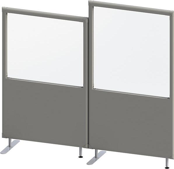 Image du produit eurokraft pro Cloison d'isolation acoustique, panneau vitré hauteur 1600 mm, largeur 1000 mm (1000 x 1500 mm)