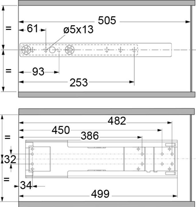 Produktbild Kesseböhmer Hochschrank-Front-Vollauszug-Set PEKA/ Standard