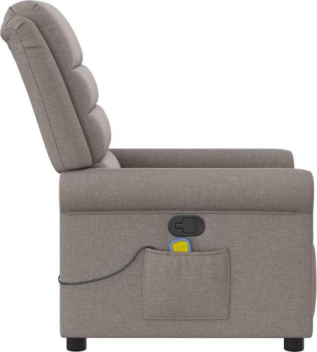 Productafbeelding VidaXL Massage fauteuil Taupe stof Massage TV fauteuil Fauteuil met massagefunctie