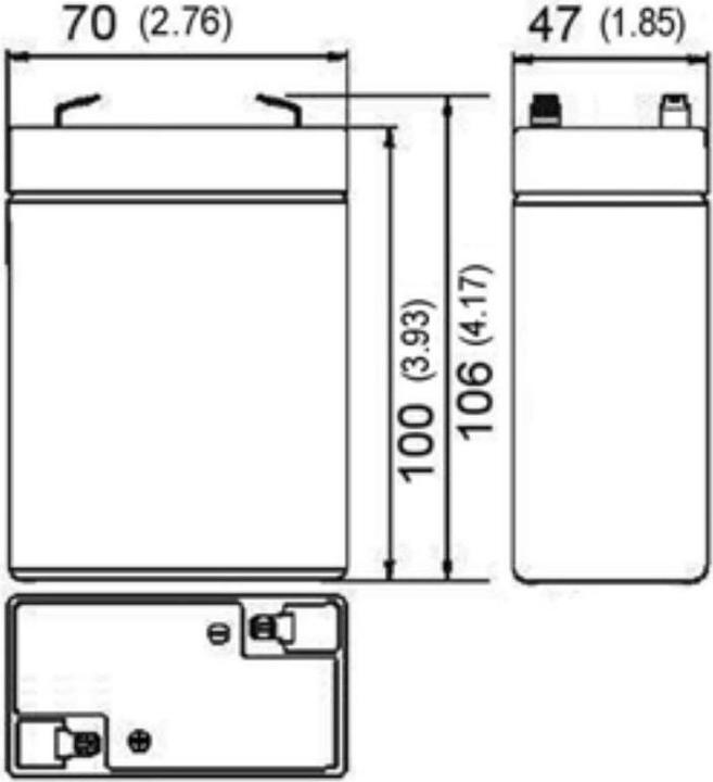 Actual product image Kern Akku GAB-A04 für Waagen GAB-N, CFS, CPB-D/N, RPB-D (6 V, 4.50 Ah)