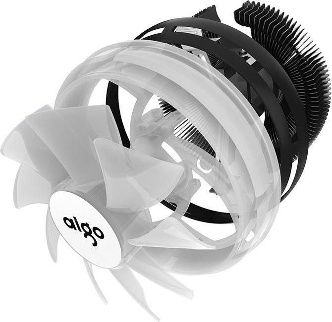 Actual product image Aigo Lair CPU active cooling LED (heatsink + fan 125x125) (125 mm)