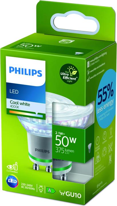Actual product image Philips LED Classic (GU10, 2.10 W, 375 lm, 1 x, B)