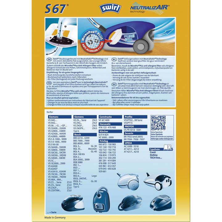 Actual product image Swirl Dust bags S67 (1 x)