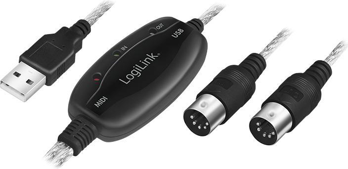 Produktbild LogiLink MIDI Adapter (1.90 m, USB 2.0)