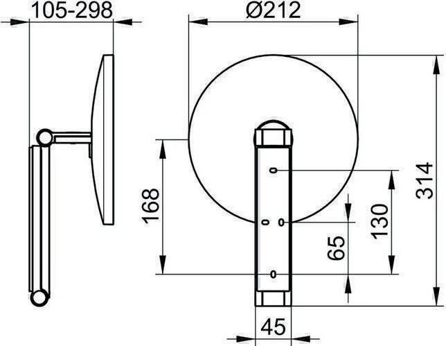 Produktbild Keuco Kosmetikspiegel iLook move d= 212mm nbel alu-fin