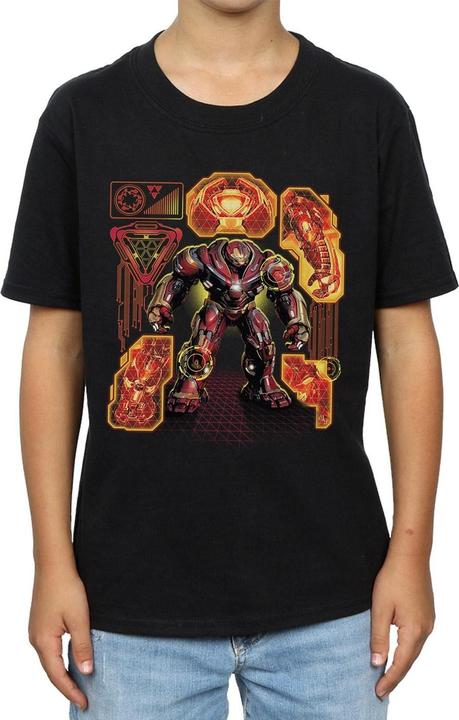 Actual product image Boys Avengers Infinity War Hulkbuster Blueprint T-Shirt (128)