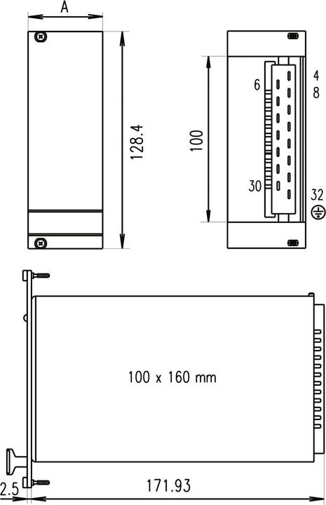 Actual product image Schroff AC/DC linear regulator triple, 7 - 39 W - NETZGERAET PSG 312