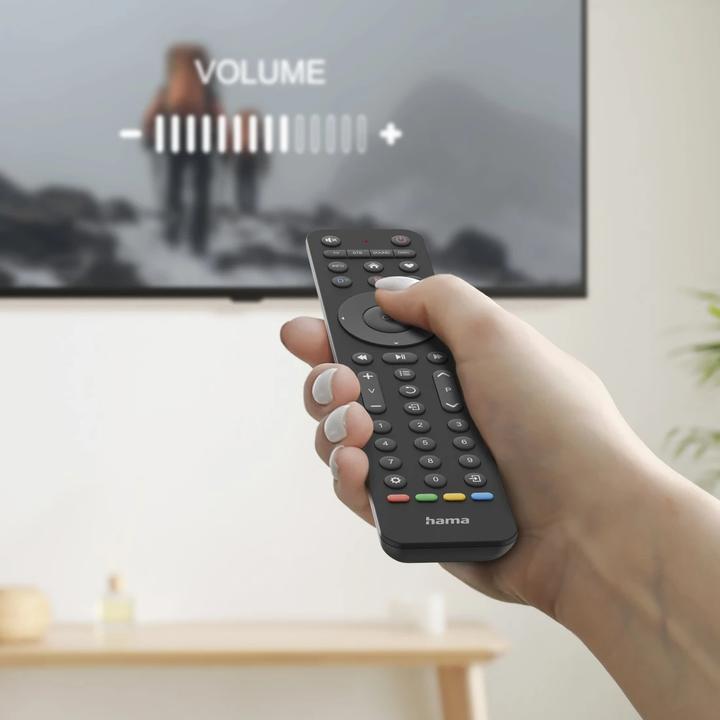 Produktbild Hama Universal-Fernbedienung TV, Infrarot, für 4 Geräte, lernfähig, App-Tasten (Universal Fernbedienung, Infrarot)