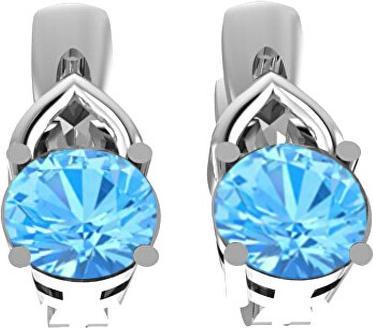 Beneto Exclusive - Silver earrings with topaz TOPAGUC1952 (L)