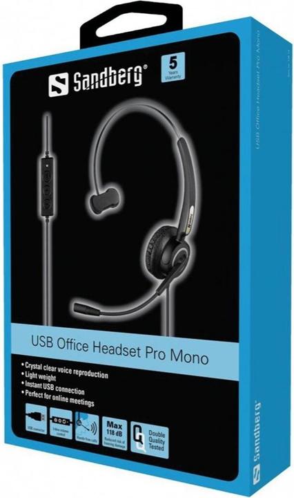 Actual product image Sandberg USB Office Headset Pro Mono (Cable, USB-A)