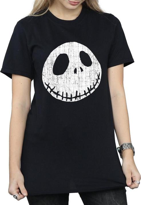 Immagine prodotto Disney Nightmare Before Christmas Jack Cracked Face Maglietta Ampia Donna (XL)