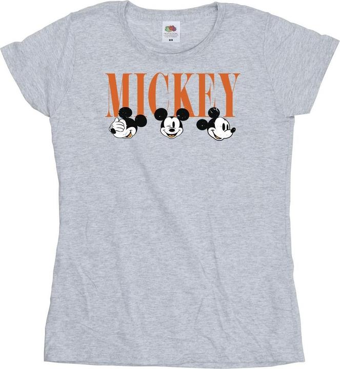 Actual product image Disney Womens/Ladies Mickey Mouse Faces Cotton T-Shirt (L)