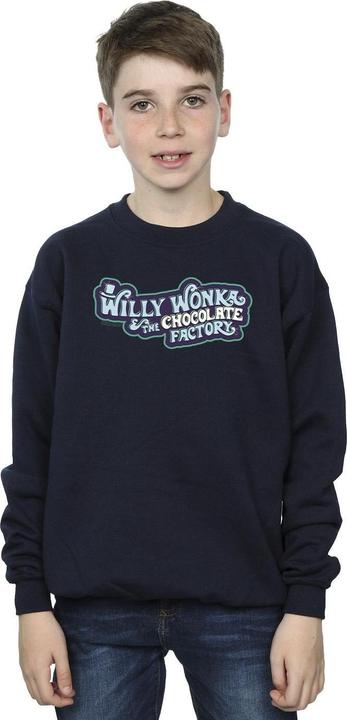 Actual product image Willy Wonka & the Chocolate Factory Boys Chocolate Factory Logo Sweatshirt (152, 158)