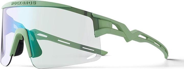 Rockbros Photochromic Cycling Glasses with UV Protection and Corrective Insert - Green (Grün)