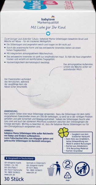 Produktbild dm babylove Stilleinlagen (30 x)