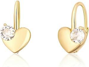 Produktbild JVD Delicate gold-plated earrings Heart with zircon SVLE1513XH2GO00