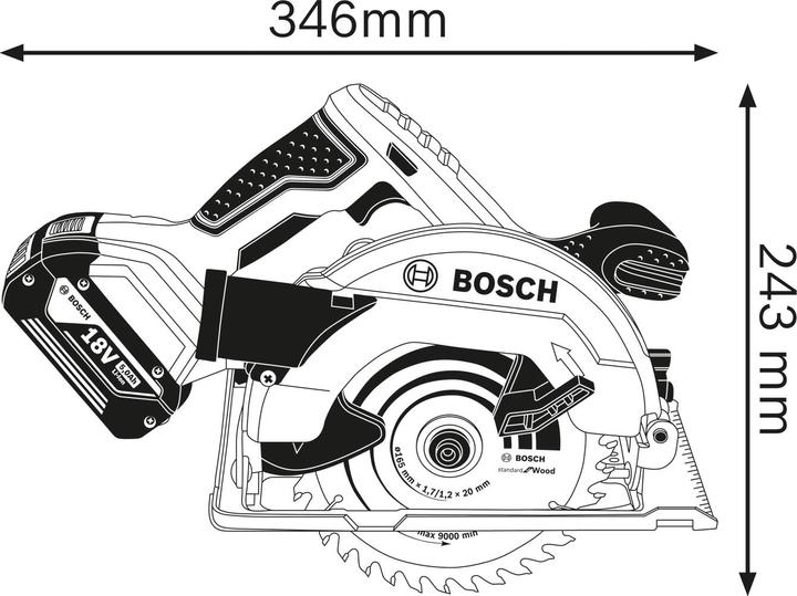 Image du produit Bosch Professional Gks 18v-57