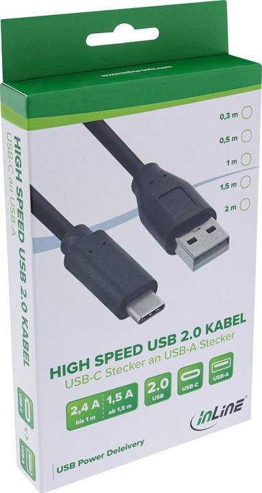 Actual product image InLine USB C—Usb A (5 m, USB 2.0)