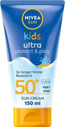 Produktbild NIVEA Sun Kids Ultra Protect & Play SPF 50+ Lotion 150ml - Moisturising for Kids (Sonnenlotion, SPF 50+, 150 ml)