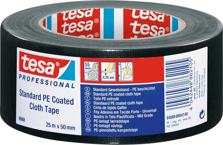 Produktbild tesa PE-Rep.-Band 25m:50mm schwarz (50 mm)