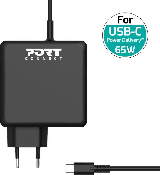 Produktbild Port Designs 900097B-EU Ladegerät für Mobilgeräte Schwarz (65 W)