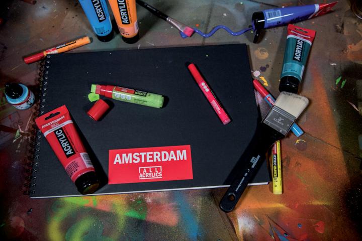 Actual product image Amsterdam Marker carmine red (Crimson, 4 mm, 1 x)