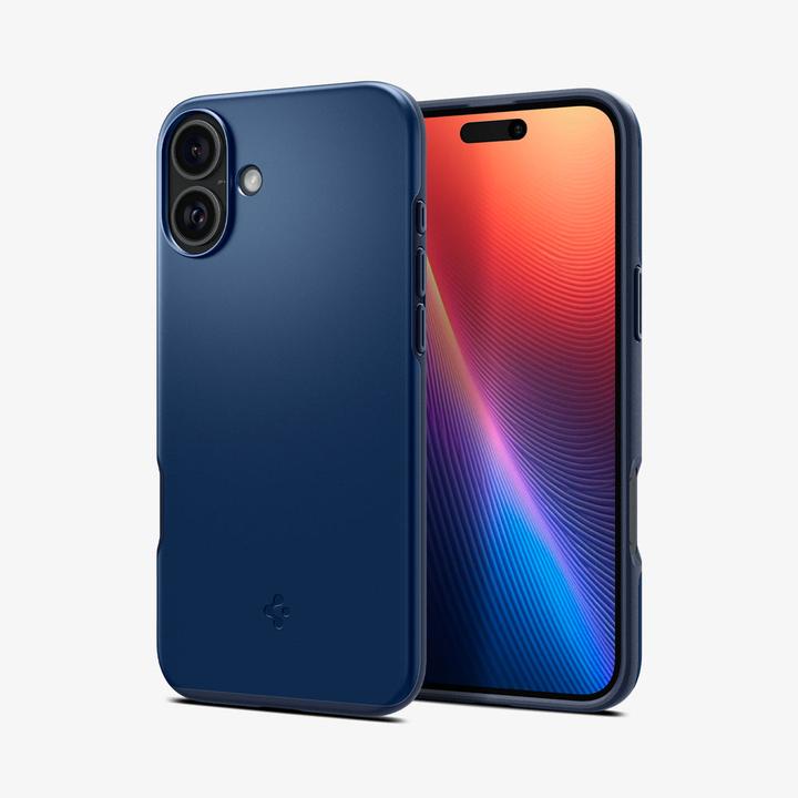 Actual product image Spigen Thin Fit (MagFit) iPhone 16 Plus Case Navy Blue (Apple iPhone 16 Plus)