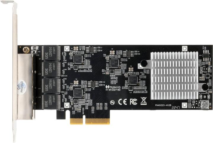 Produktbild Exsys PCI-E Karte Ethernet 4x 2.5 Gbit/s (Intel) (PCI-E x4)
