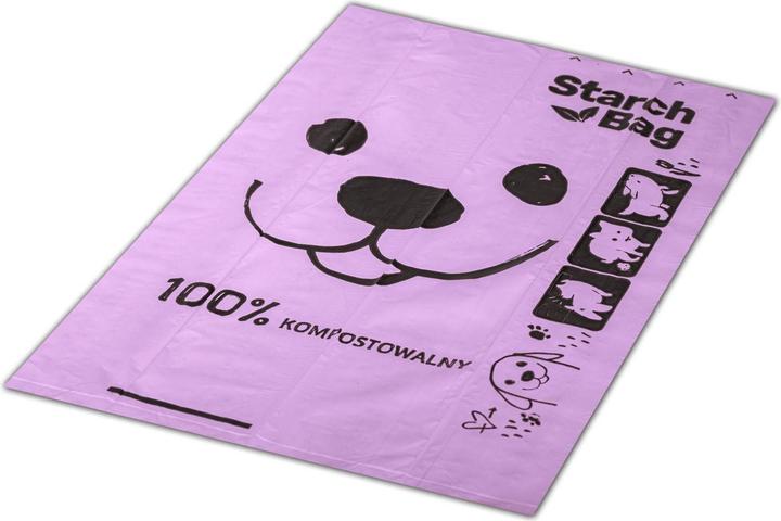 Actual product image Starch Bag STARCHBAG BIO compostable poo bags purple - 8x15 pieces (Cat, Dog)