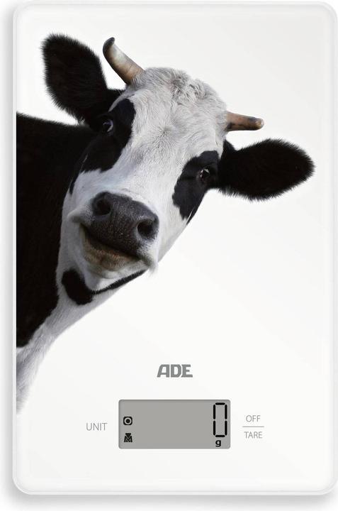 ADE Küchenwaage Inka digital Motivdruck Kuh, Bedienungsart