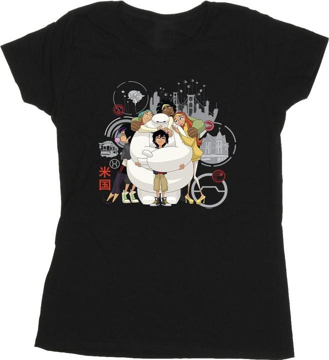 Actual product image Disney Womens/Ladies Big Hero 6 Baymax Group Hug Cotton T-Shirt (L)