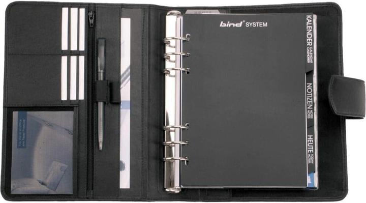 Produktbild Bind Systemplaner A5 Office, Nappaleder, schwarz, mit Magnetverschluss Systemplaner A5 aus feinem sc (A5)