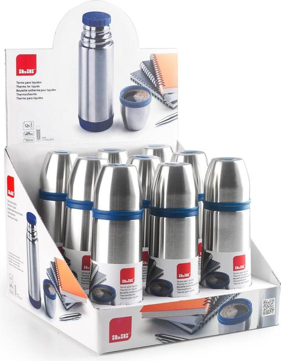 Image du produit Ibili Bouteille thermos argentée Termos 350 ml Idéale pour le bureau ou les déplacements (0.35 l)