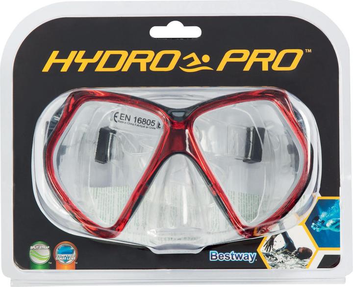 Actual product image Bestway Adult Omniview Dive Mask, Child, Full face mask, Freediving, Tempered glass, Blue, Red, Yell