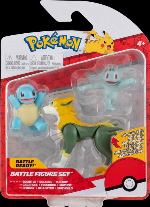Image du produit Proxy Pokemon - Battle Figure Set 3 pack - Squirtle, Machop & Boltund (PKW0180)