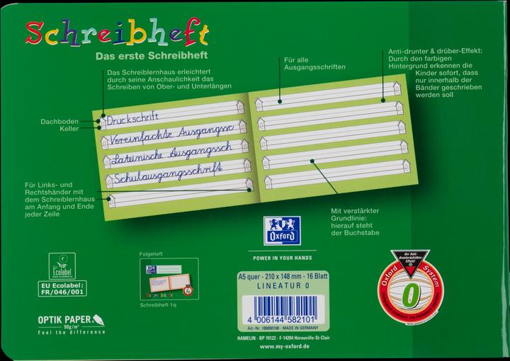 Produktbild Oxford Schreibheft A5 quer (A5, Liniert, Weicher Einband)