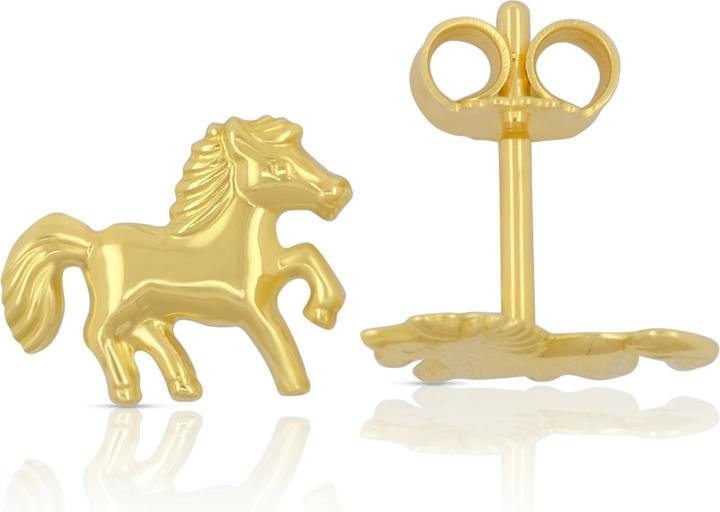 Produktbild Muau Stud earrings horse yellow gold 750, 9mm (750/18K Gelbgold)