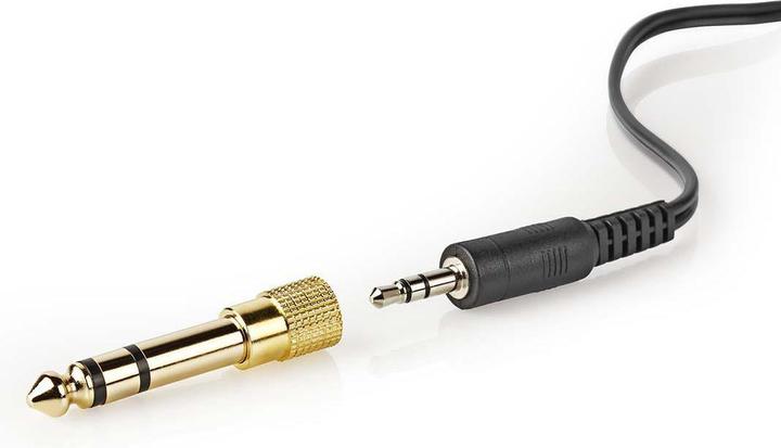 Actual product image Nedis Over-Ear Headphones Wired | Cord length: 2.70 m | Volume control | Black / Silver (Cable)